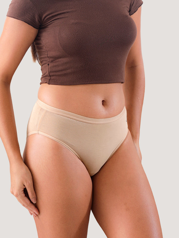 Snow Women's Modal Fabric Everyday Hipster Panties | Pack of 3-NUDE NUDE NUDE