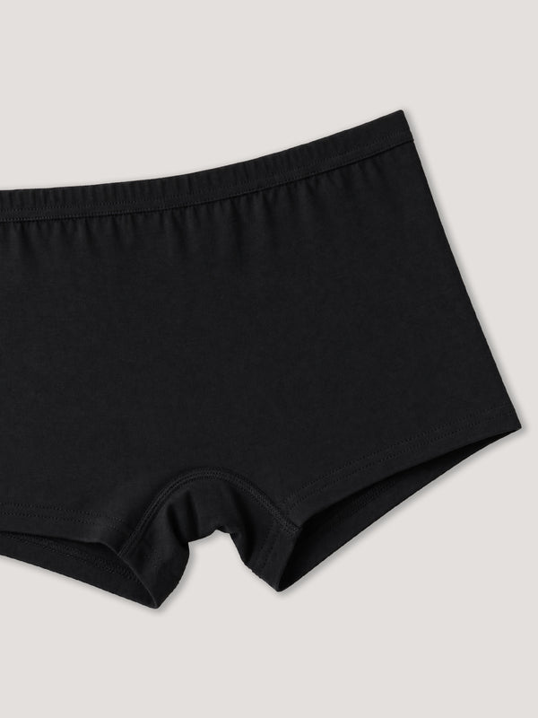 Willow High Coverage Women's Boyshort Briefs | Pack of 3-BLACK BLACK BLACK
