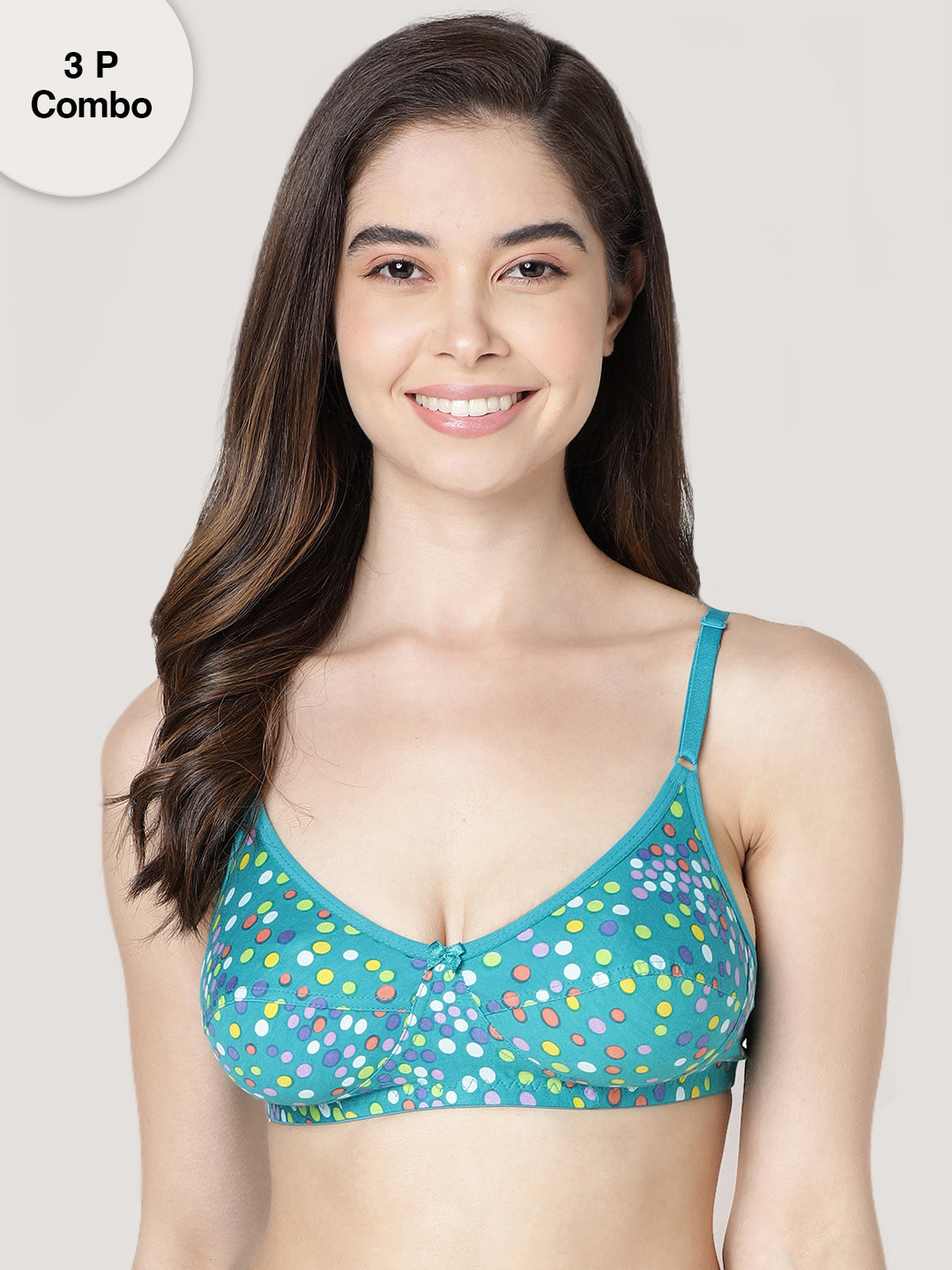 Kalyani MINERVA Non Padded, Non Wired Full Coverage Cotton Printed Everyday  Bra For Women with Seamed/Cut & Sew Cups ( Pack Of 3 Assorted ) –  kalyaniinnerwear