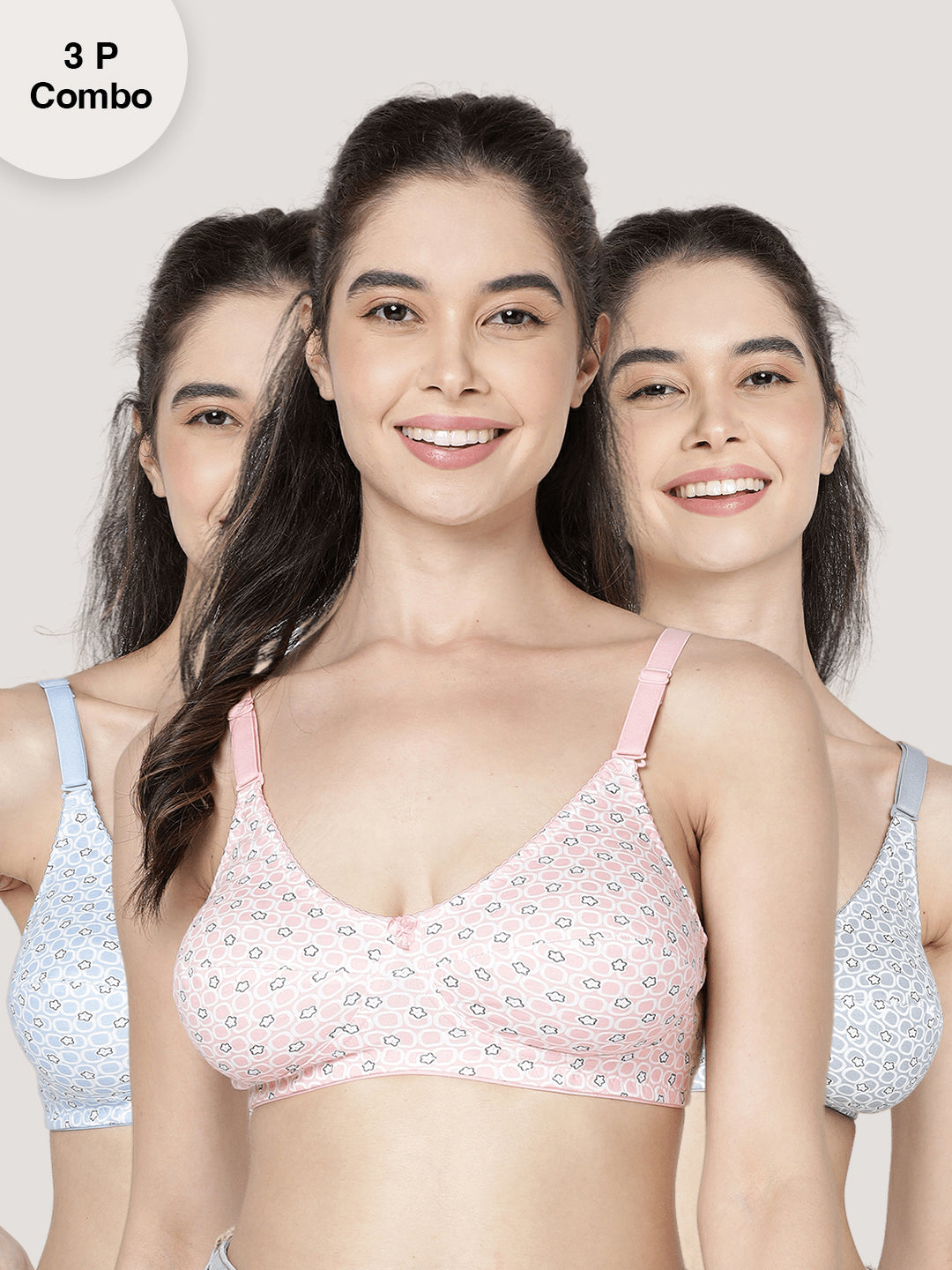 Soft, breathable, supremely comfortable. This Kalyani Cotton printed bras  are EVERYTHING you need it for summers. Available in 3 colors COMFORT WITHIN  To