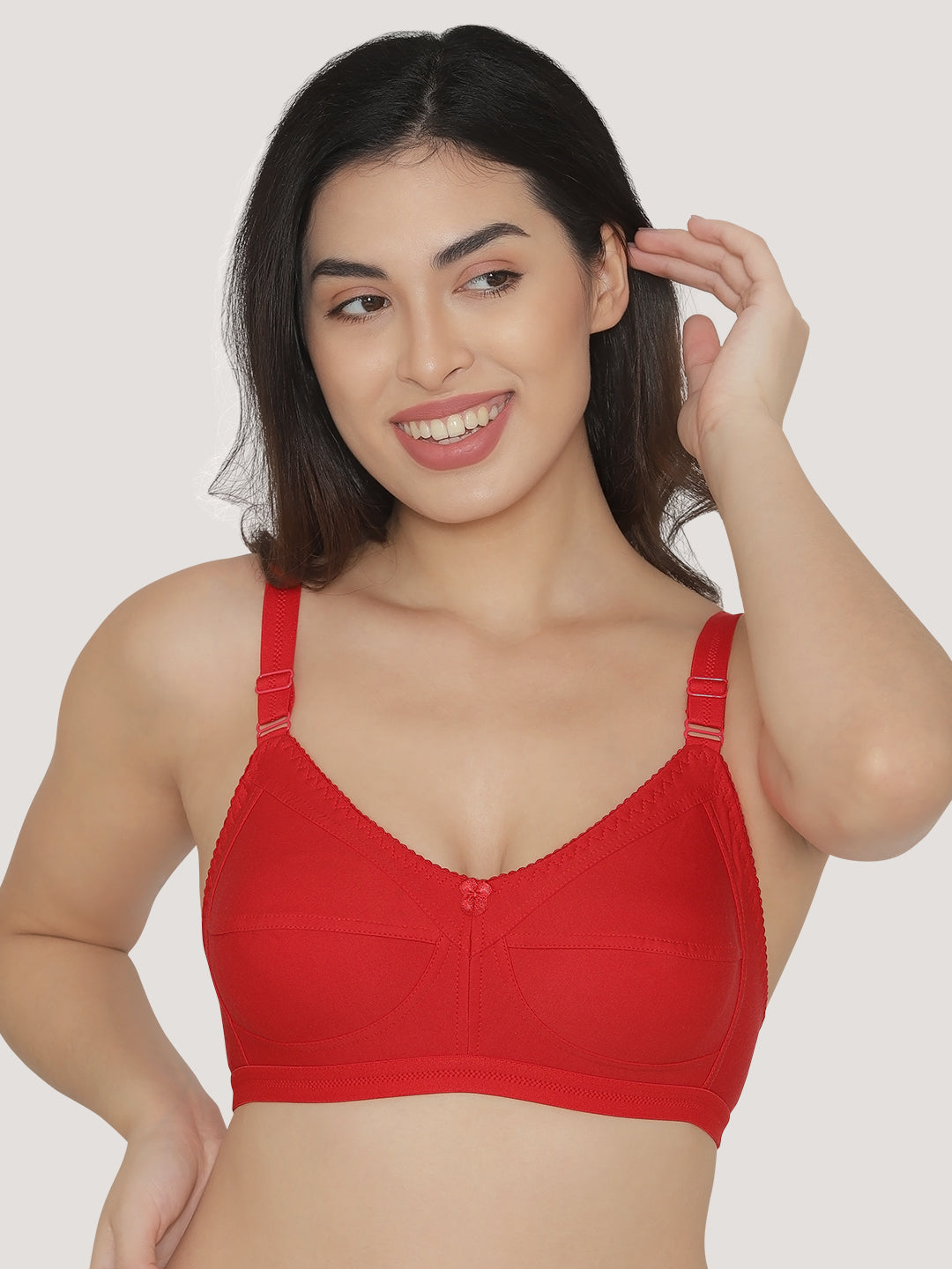 Maashie Cotton Full Coverage Non Padded Wire Free Everyday Bra For Women.